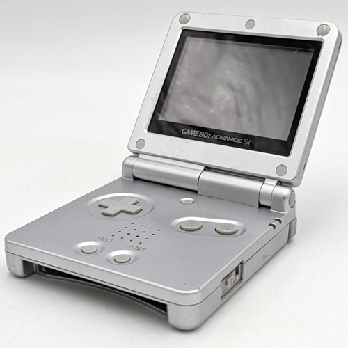 Gameboy Advance SP - Model AGS-001 - Platinum - I Original Kasse - Konsol - SNR XEF12055643 (B Grade) (Genbrug)